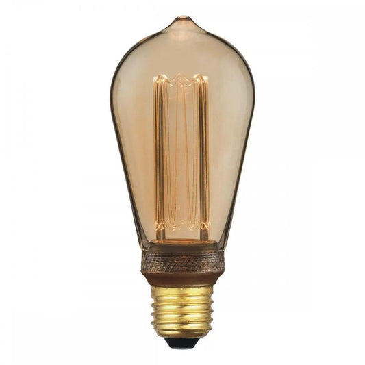 dar lighting Där Lighting Group, Dar Pack Of 5 E27 3.5w LED Dimmable Vintage Rustic Lamp - dar lighting Där Lighting Group, Dar Pack Of 5 E27 3.5w LED Dimmable Vintage Rustic Lamp