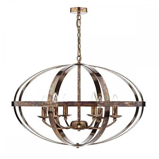 dar lighting Där Lighting Group, Dar SYM0664 Symbol 6 Light Pendant Petrol Copper - dar lighting Där Lighting Group, Dar SYM0664 Symbol 6 Light Pendant Petrol Copper