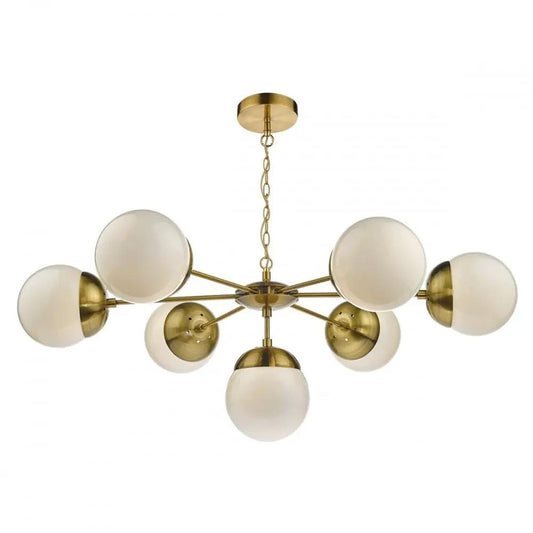 dar lighting Där Lighting Group Dar BOM3435 Bombazine 7 Light Pendant Antique Brass - dar lighting Där Lighting Group Dar BOM3435 Bombazine 7 Light Pendant Antique Brass