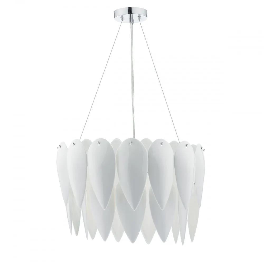 dar lighting Där Lighting Group, Dar PHI032 Phillipa 3 Light Pendant White Ceramic - dar lighting Där Lighting Group, Dar PHI032 Phillipa 3 Light Pendant White Ceramic