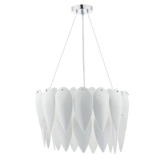 dar lighting Där Lighting Group, Dar PHI032 Phillipa 3 Light Pendant White Ceramic - dar lighting Där Lighting Group, Dar PHI032 Phillipa 3 Light Pendant White Ceramic