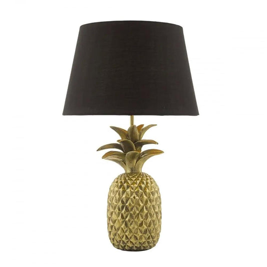 dar lighting Där Lighting Group, Dar SAF4235 Safa Table Lamp Gold Pineapple With Shade - dar lighting Där Lighting Group, Dar SAF4235 Safa Table Lamp Gold Pineapple With Shade