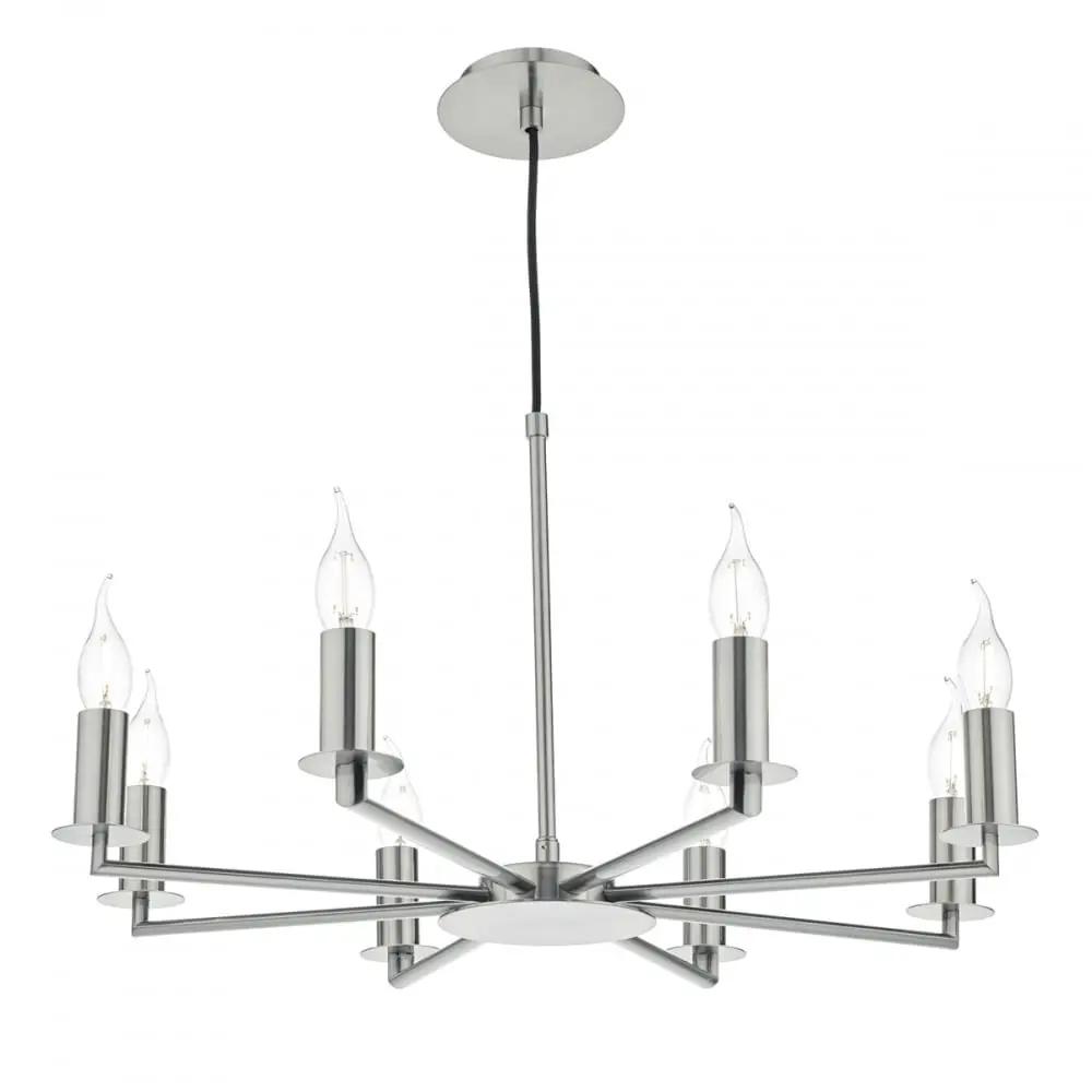 dar lighting Där Lighting Group, Dar TYL0838 Tyler 8 Light Height Adjustable Pendant Satin Nickel - dar lighting Där Lighting Group, Dar TYL0838 Tyler 8 Light Height Adjustable Pendant Satin Nickel