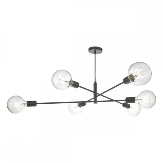dar lighting Där Lighting Group, Dar ALA0622 Alana 6 Light Pendant Black - dar lighting Där Lighting Group, Dar ALA0622 Alana 6 Light Pendant Black