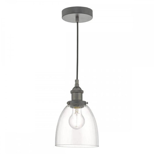 dar lighting Där Lighting Group, Dar ARV0161 Arvin Pendant Antique Chrome Glass - dar lighting Där Lighting Group, Dar ARV0161 Arvin Pendant Antique Chrome Glass