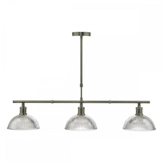 dar lighting Där Lighting Group Dar DAR0375 Dara 3 Light Bar Pendant Antique Brass Glass - dar lighting Där Lighting Group Dar DAR0375 Dara 3 Light Bar Pendant Antique Brass Glass