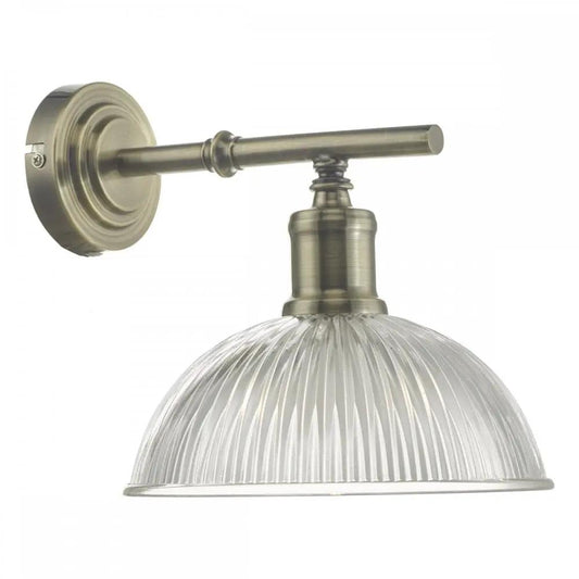 dar lighting Där Lighting Group, Dar DAR0775 Dara Wall Light Antique Brass Glass - dar lighting Där Lighting Group, Dar DAR0775 Dara Wall Light Antique Brass Glass