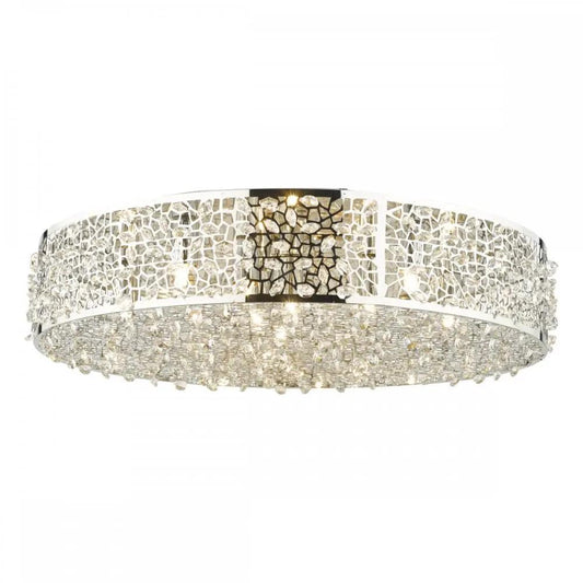 dar lighting Där Lighting Group, Dar KOT6450 Kotaro 6 Light Flush Polished Chrome Crystal - dar lighting Där Lighting Group, Dar KOT6450 Kotaro 6 Light Flush Polished Chrome Crystal