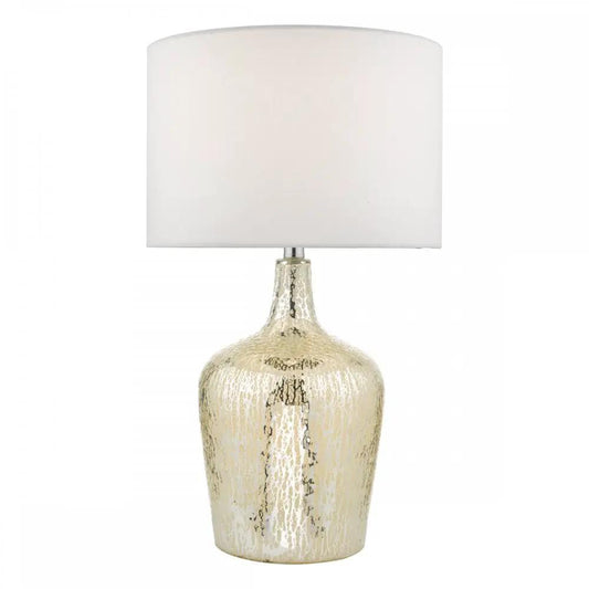 dar lighting Där Lighting Group, Dar LOL4232 Lolek Table Lamp Silver Glass With Shade - dar lighting Där Lighting Group, Dar LOL4232 Lolek Table Lamp Silver Glass With Shade