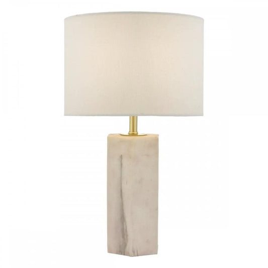 dar lighting Där Lighting Group, Dar NAL4203 Nalani Table Lamp Pink Marble Effect With Shade - dar lighting Där Lighting Group, Dar NAL4203 Nalani Table Lamp Pink Marble Effect With Shade