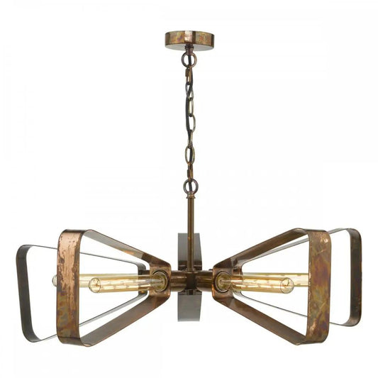 dar lighting Där Lighting Group, Dar YAV0564 Yavanna 5 Light Pendant Oiled Copper - dar lighting Där Lighting Group, Dar YAV0564 Yavanna 5 Light Pendant Oiled Copper