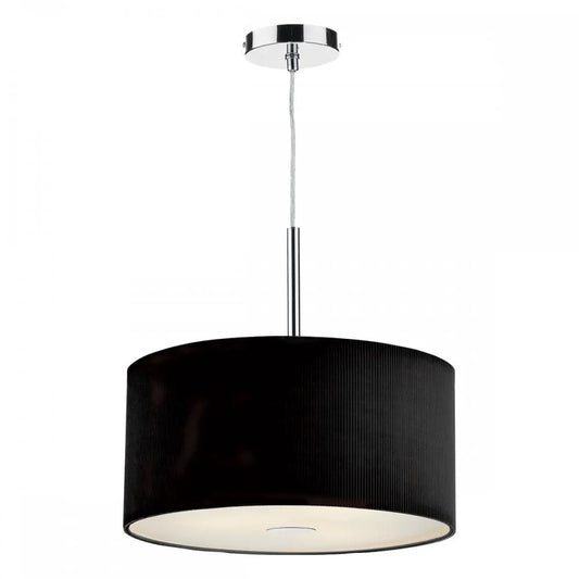 dar lighting Där Lighting Group, Dar ZAR1022 Zaragoza 3 Light Pendant Black 400MM - dar lighting Där Lighting Group, Dar ZAR1022 Zaragoza 3 Light Pendant Black 400MM