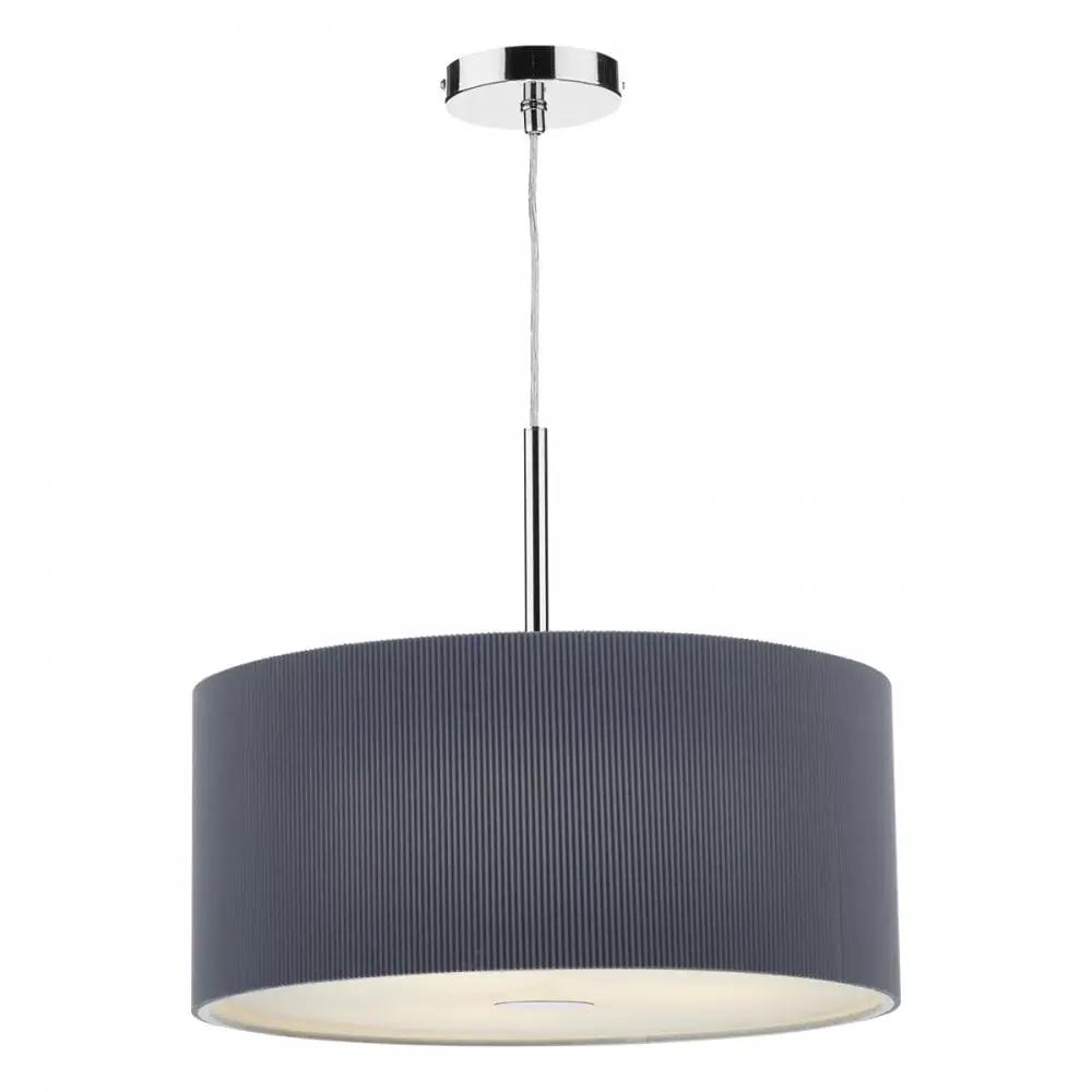 dar lighting Dar Lighting Group, Dar ZAR1739 Zaragoza 3 Light Pendant Grey (S) - dar lighting Dar Lighting Group, Dar ZAR1739 Zaragoza 3 Light Pendant Grey (S)