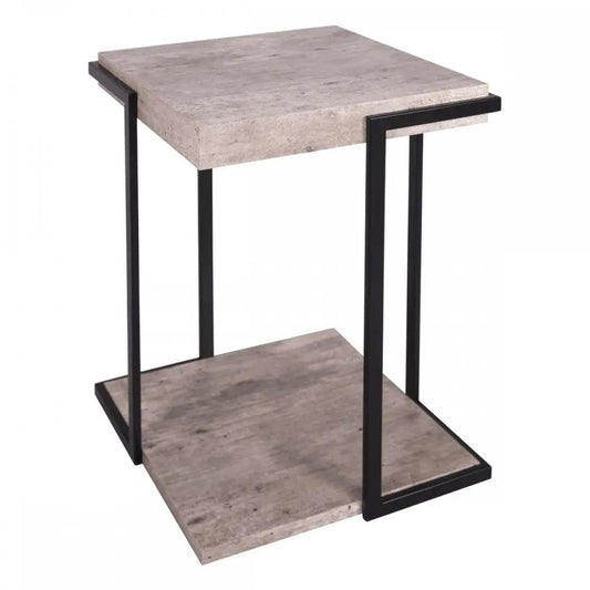 dar lighting Där Lighting Group Dar 001ROY002 Royan Square Side Table Concrete Effect - dar lighting Där Lighting Group Dar 001ROY002 Royan Square Side Table Concrete Effect