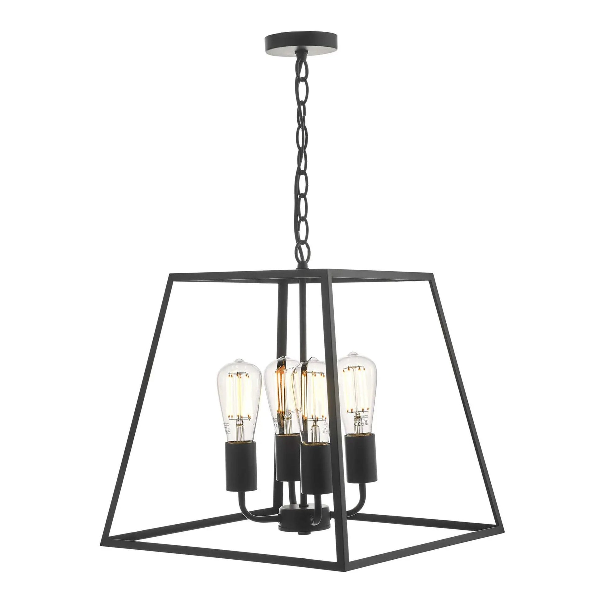 dar lighting Där Lighting Group Dar ACA8622 Academy 4 Light Lantern Black - dar lighting Där Lighting Group Dar ACA8622 Academy 4 Light Lantern Black