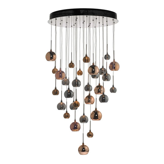 dar lighting Där Lighting Group Dar AUR3364 Aurelia 30 Light Cluster Pendant In Copper And Bronze 3M Drop - dar lighting Där Lighting Group Dar AUR3364 Aurelia 30 Light Cluster Pendant In Copper And Bronze 3M Drop