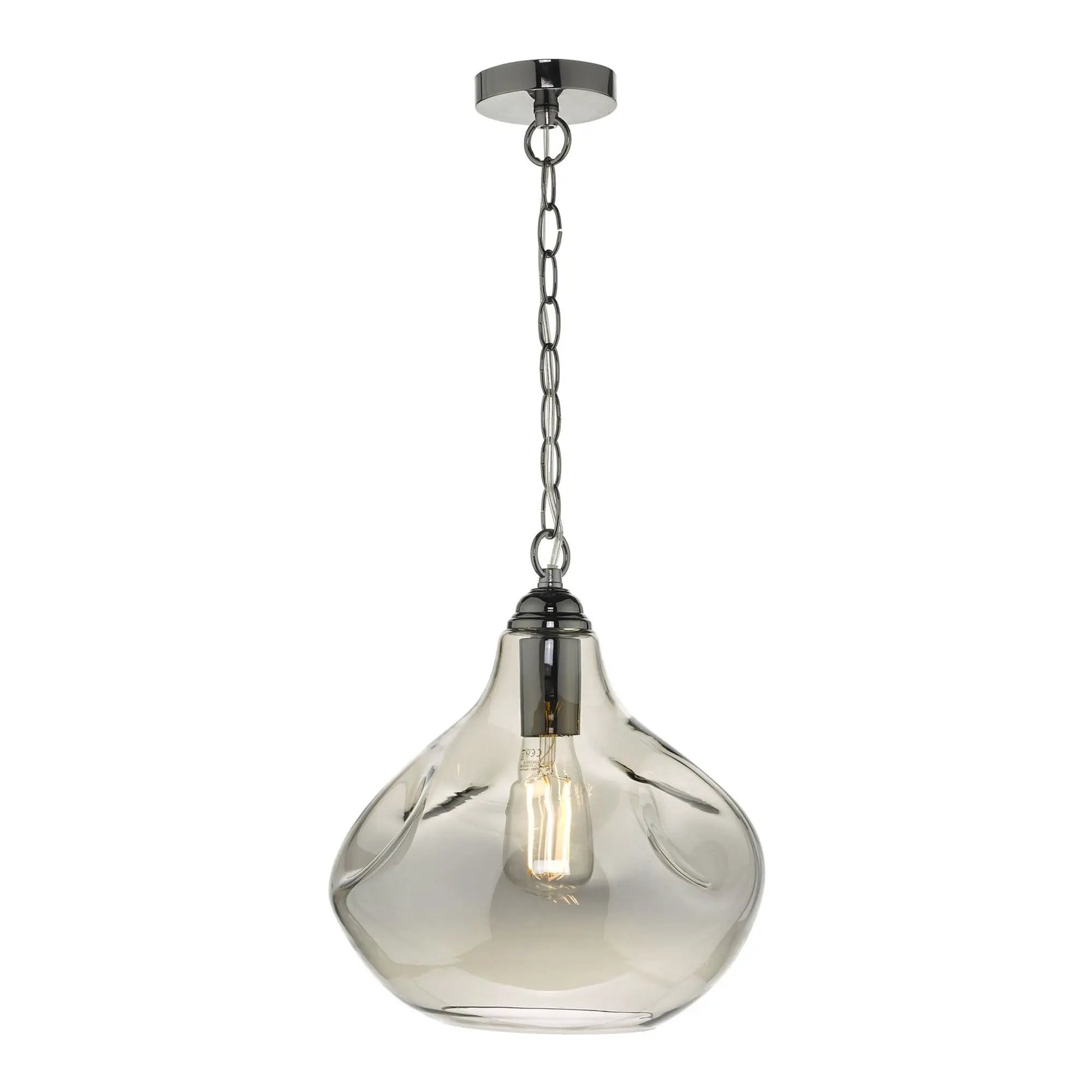 dar lighting Där Lighting Group Dar ESA0110 Esarosa 1 Light Pendant Black Chrome And Smoked Glass - dar lighting Där Lighting Group Dar ESA0110 Esarosa 1 Light Pendant Black Chrome And Smoked Glass