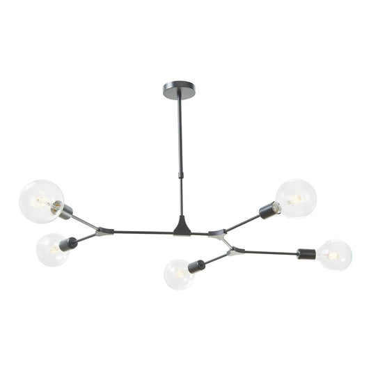 dar lighting Där Lighting Group, Dar EUP0539 Euphemia 5 Light Pendant Black - dar lighting Där Lighting Group, Dar EUP0539 Euphemia 5 Light Pendant Black