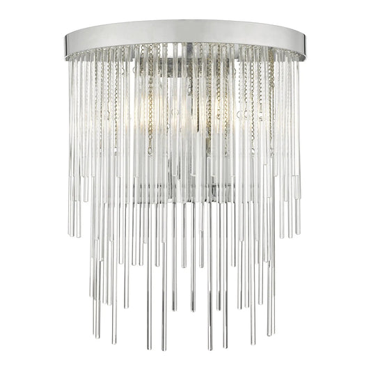 dar lighting Där Lighting Group, Dar ISL0950 Isla 2 Light Wall Light Polished Chrome And Clear Glass - dar lighting Där Lighting Group, Dar ISL0950 Isla 2 Light Wall Light Polished Chrome And Clear Glass