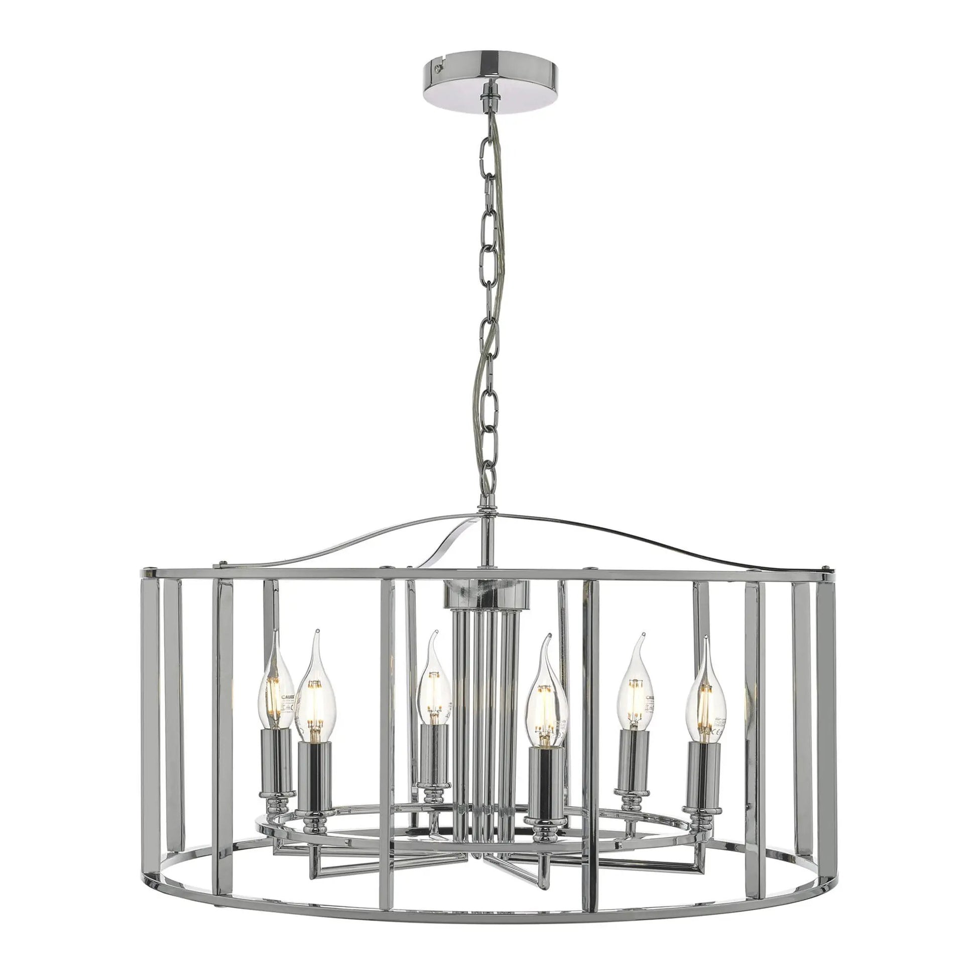 dar lighting Där Lighting Group, Dar MYK0650 Myka 6 Light Pendant Polished Chrome - dar lighting Där Lighting Group, Dar MYK0650 Myka 6 Light Pendant Polished Chrome