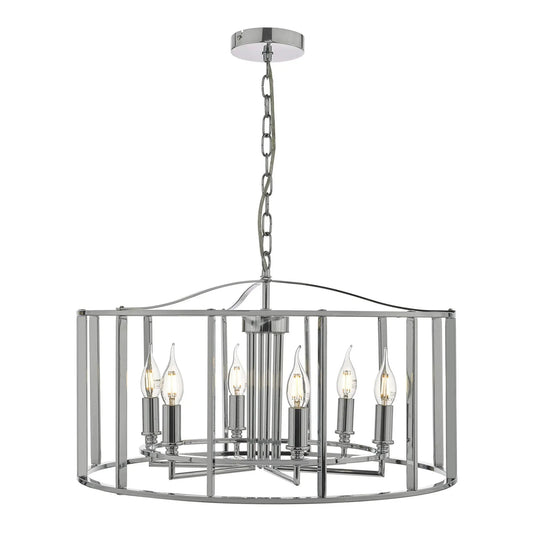 dar lighting Där Lighting Group, Dar MYK0650 Myka 6 Light Pendant Polished Chrome - dar lighting Där Lighting Group, Dar MYK0650 Myka 6 Light Pendant Polished Chrome