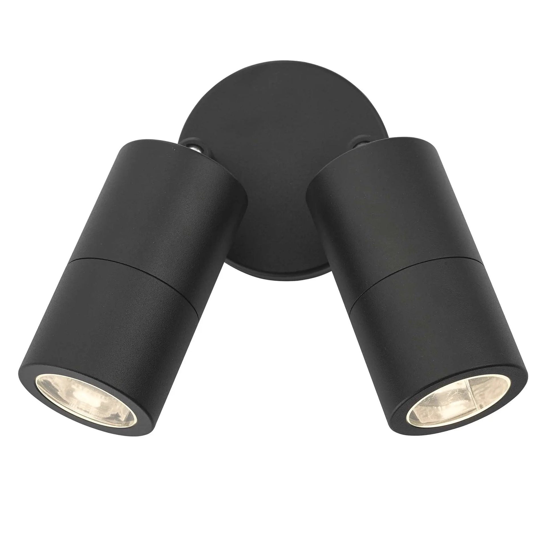 dar lighting Där Lighting Group, Dar ORT0922 Ortega 2 Light Wall Light Black IP65 - dar lighting Där Lighting Group, Dar ORT0922 Ortega 2 Light Wall Light Black IP65