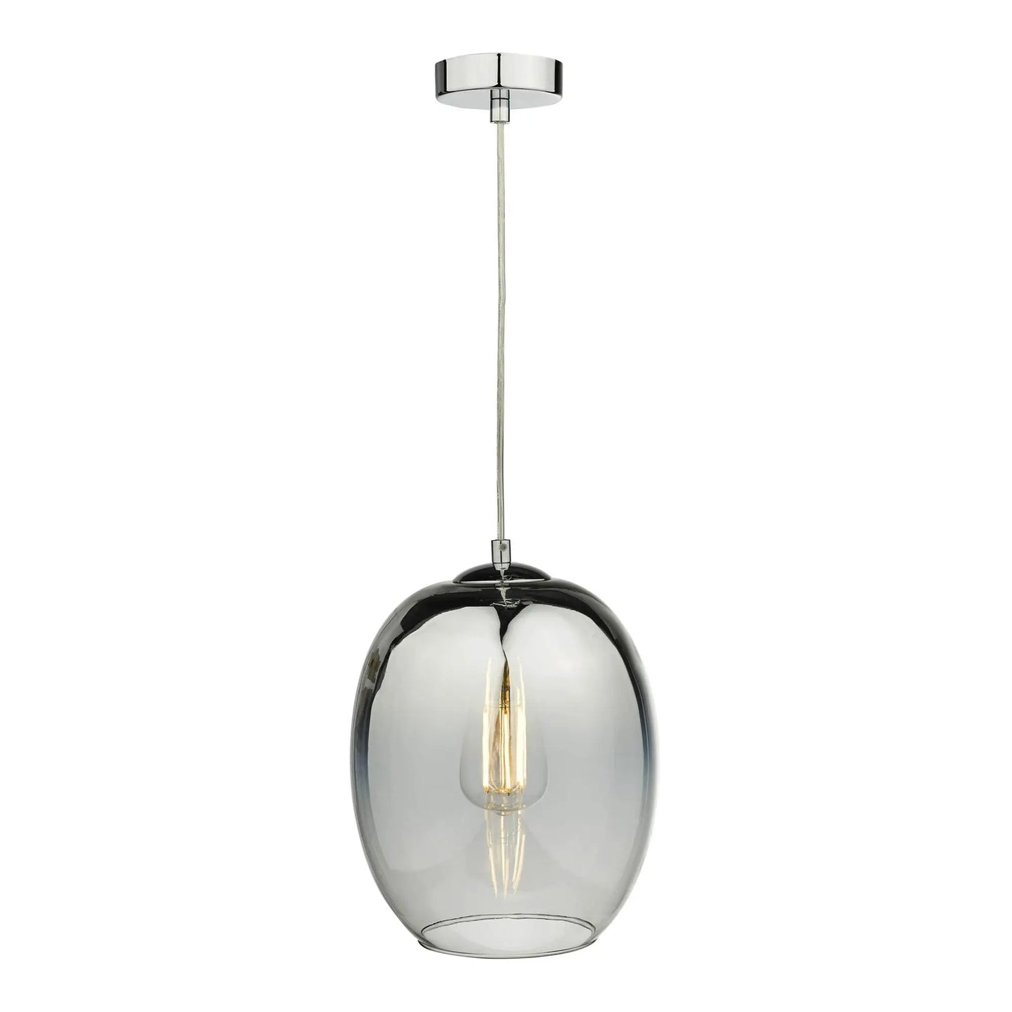 dar lighting Där Lighting Group, Dar PAT0132 Patrice 1 Light Pendant Silver Glass - dar lighting Där Lighting Group, Dar PAT0132 Patrice 1 Light Pendant Silver Glass