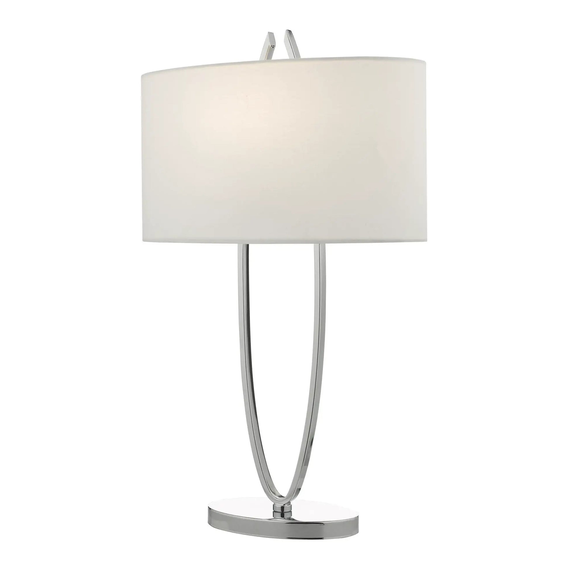 dar lighting Där Lighting Group, Dar UTA4250 Utara Table Lamp Polished Chrome With Shade - dar lighting Där Lighting Group, Dar UTA4250 Utara Table Lamp Polished Chrome With Shade