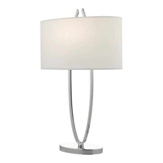 dar lighting Där Lighting Group, Dar UTA4250 Utara Table Lamp Polished Chrome With Shade - dar lighting Där Lighting Group, Dar UTA4250 Utara Table Lamp Polished Chrome With Shade