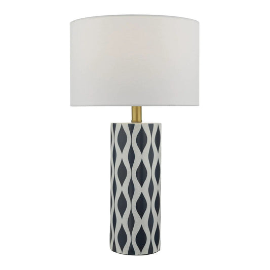 dar lighting Där Lighting Group, Dar WEY4223 Weylin Table Lamp Blue And White Ceramic With Shade - dar lighting Där Lighting Group, Dar WEY4223 Weylin Table Lamp Blue And White Ceramic With Shade