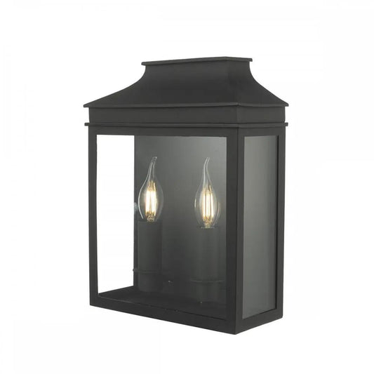 dar lighting Där Lighting Group, VAP5022 Vapour Outdoor 2 Light Coach Lantern Wall Light Black - dar lighting Där Lighting Group, VAP5022 Vapour Outdoor 2 Light Coach Lantern Wall Light Black