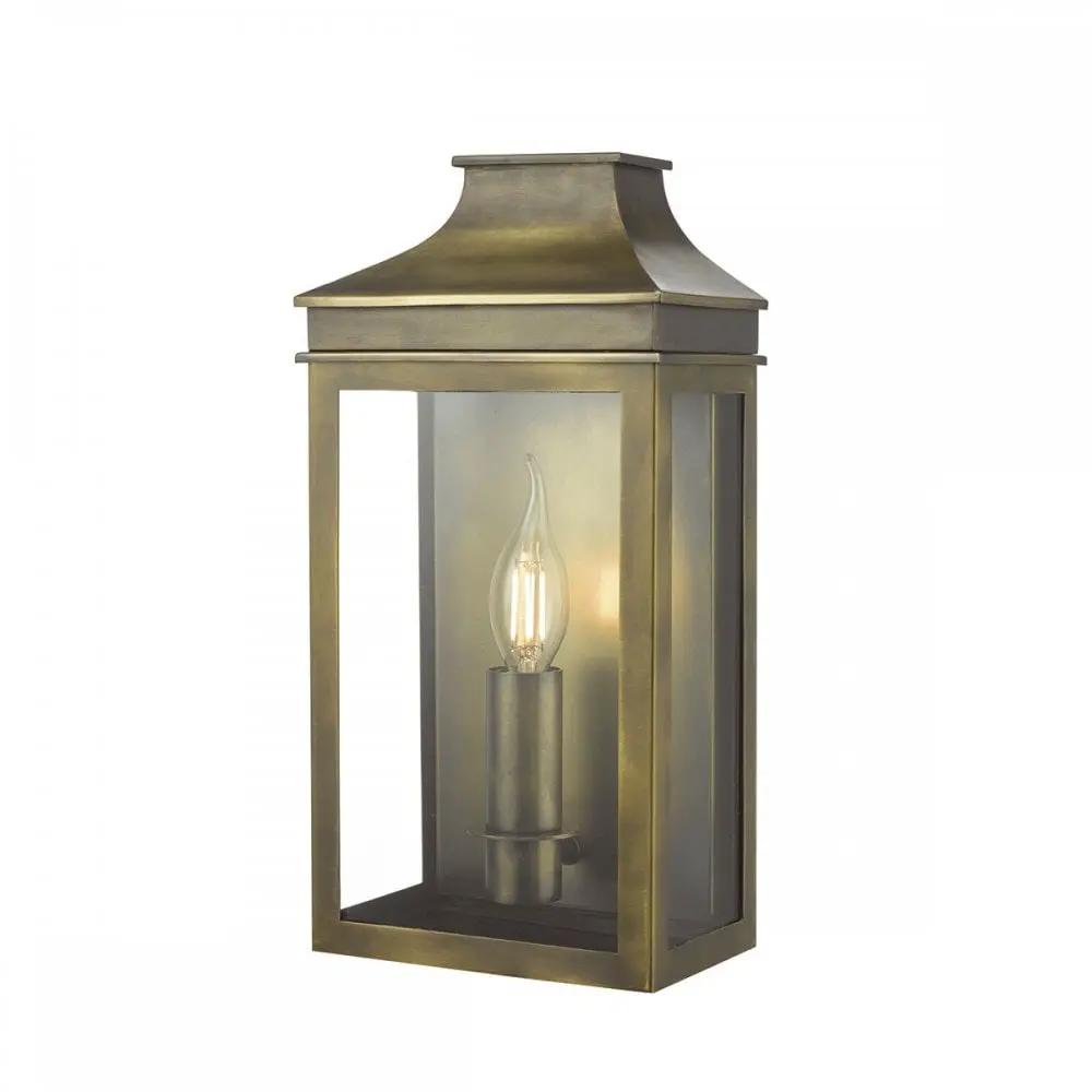 dar lighting Där Lighting Group, VAP5245 Vapour Outdoor Coach Lantern Wall Light Weathered Brass - dar lighting Där Lighting Group, VAP5245 Vapour Outdoor Coach Lantern Wall Light Weathered Brass