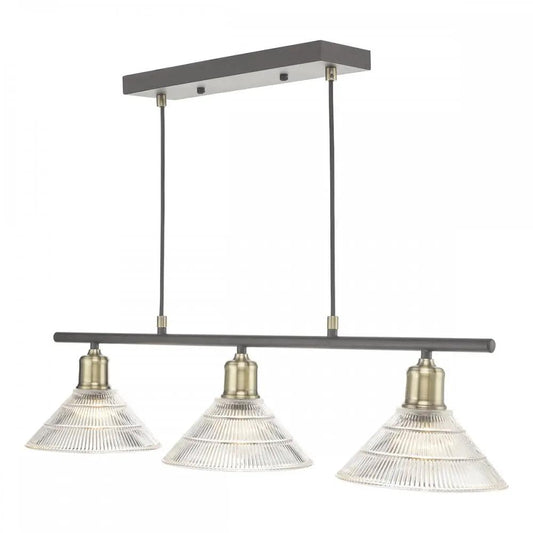 dar lighting Där Lighting Group, Dar BOY0375 Boyd 3 Light Bar Antique Brass with Glass Shade - dar lighting Där Lighting Group, Dar BOY0375 Boyd 3 Light Bar Antique Brass with Glass Shade