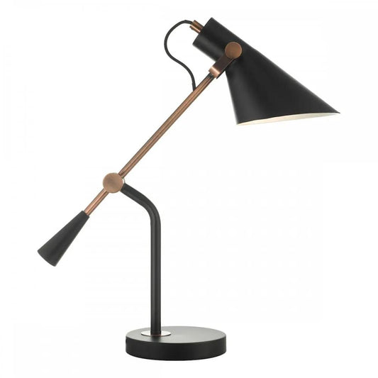 dar lighting Där Lighting Group, Dar JAC4064 Jack Task Table Lamp Black Antique Copper - dar lighting Där Lighting Group, Dar JAC4064 Jack Task Table Lamp Black Antique Copper