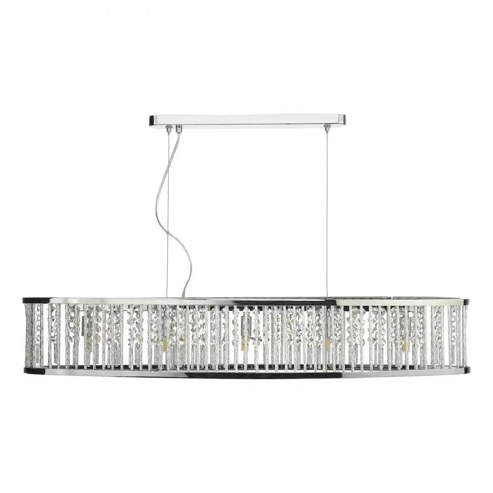 dar lighting Där Lighting Group, Dar NAN6268 Nantes 5 Light Bar Pendant Polished Chrome Aluminium - dar lighting Där Lighting Group, Dar NAN6268 Nantes 5 Light Bar Pendant Polished Chrome Aluminium