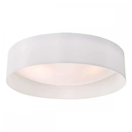 dar lighting Där Lighting Group Dar NYS482 Nysa 3 Light Flush White Faux Silk 60cm - dar lighting Där Lighting Group Dar NYS482 Nysa 3 Light Flush White Faux Silk 60cm