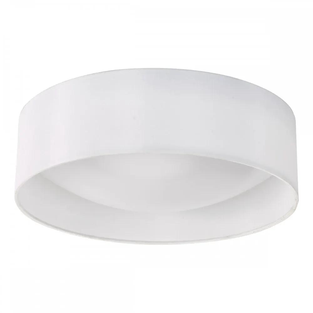 dar lighting Där Lighting Group, Dar NYS502 Nysa 2 Light Flush White Faux Silk 40cm - dar lighting Där Lighting Group, Dar NYS502 Nysa 2 Light Flush White Faux Silk 40cm