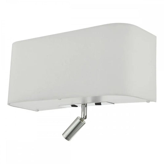 dar lighting Där Lighting Group, Dar RON712L Ronda 3 Light Wall Light Ivory With LED Reading Light - dar lighting Där Lighting Group, Dar RON712L Ronda 3 Light Wall Light Ivory With LED Reading Light