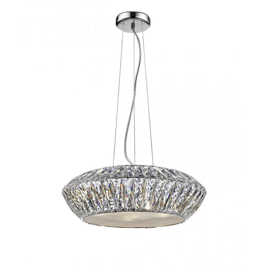 impex Impex Lighting LED1705/05/CH Armel 5 Light LED Crystal Pendant Chrome - impex Impex Lighting LED1705/05/CH Armel 5 Light LED Crystal Pendant Chrome