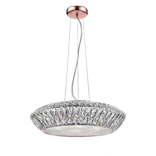 impex Impex Lighting LED1705/05/RG Armel 5 Light LED Crystal Pendant Rosy Gold - impex Impex Lighting LED1705/05/RG Armel 5 Light LED Crystal Pendant Rosy Gold
