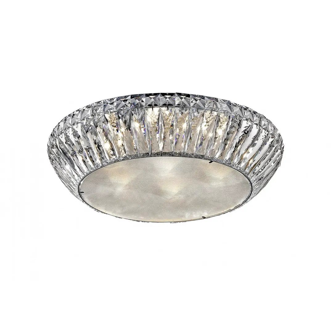 impex Impex Lighting LED1705/07/PL/CH Armel 7 Light LED Crystal Flush Chrome - impex Impex Lighting LED1705/07/PL/CH Armel 7 Light LED Crystal Flush Chrome