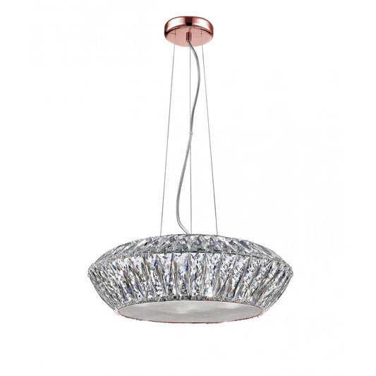 impex Impex Lighting LED1705/07/RG Armel 7 Light LED Crystal Pendant Rosy Gold - impex Impex Lighting LED1705/07/RG Armel 7 Light LED Crystal Pendant Rosy Gold