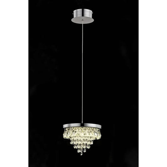 impex Impex Lighting LED608243/01/CH Essonne 1 Light LED Pendant Chrome - impex Impex Lighting LED608243/01/CH Essonne 1 Light LED Pendant Chrome