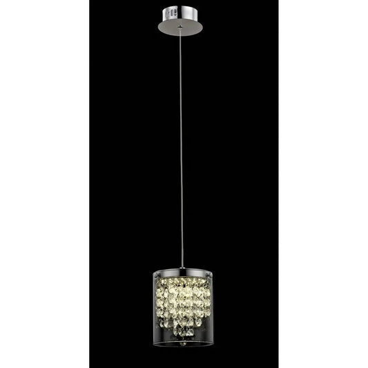 impex Impex Lighting LED608242/01/CH Florina 1 Light LED Pendant Chrome - impex Impex Lighting LED608242/01/CH Florina 1 Light LED Pendant Chrome