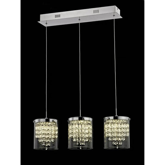 impex Impex Lighting LED608242/03/CH Florina 3 Light LED Pendant Chrome - impex Impex Lighting LED608242/03/CH Florina 3 Light LED Pendant Chrome