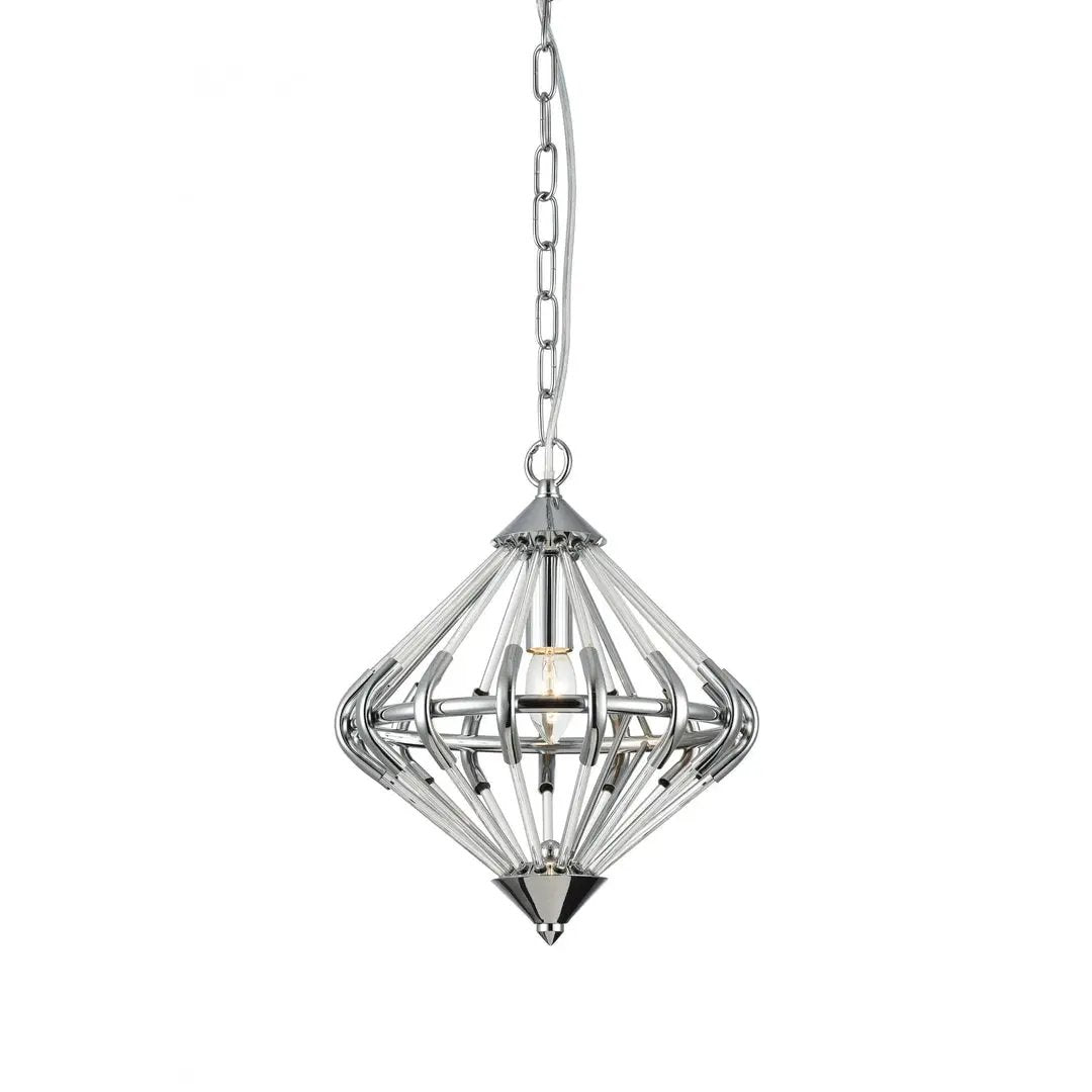 impex Impex Lighting PG1702/01/CH Gerda 1 Light Pendant Chrome - impex Impex Lighting PG1702/01/CH Gerda 1 Light Pendant Chrome