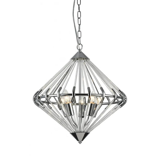 impex Impex Lighting PG1702/05/CH Gerda 5 Light Pendant Chrome - impex Impex Lighting PG1702/05/CH Gerda 5 Light Pendant Chrome