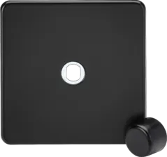ml matt black 1G Dimmer Plate with Matching Metal Dimmer Cap -Matt Black - ml matt black 1G Dimmer Plate with Matching Metal Dimmer Cap -Matt Black