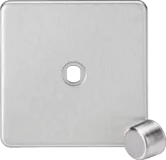 Brushed Chrome ML 1G Dimmer Plate with Matching Metal Dimmer Cap - Brushed Chrome - Electrical Brushed Chrome ML 1G Dimmer Plate with Matching Metal Dimmer Cap - Brushed Chrome Electrical