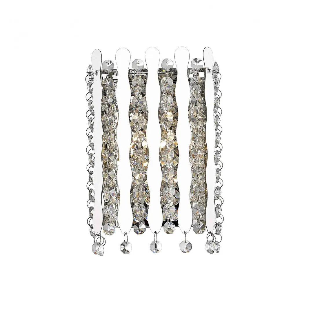 impex Impex CFH2105/01/WB/CH Belize 1 Light Wall Light Chrome Crystal - impex Impex CFH2105/01/WB/CH Belize 1 Light Wall Light Chrome Crystal